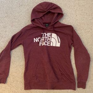 The North Face Burgundy Hoodie Size Medium